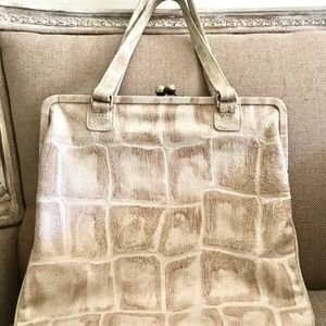 HOBO International Leather Shoulder Bag Pink Interior